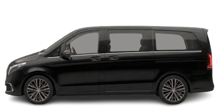 6 seater MPV: up to six passengers and about four large cases.