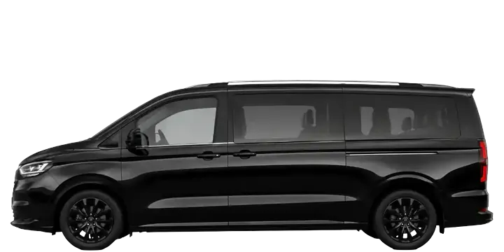 Black eight-seat long-wheelbase MPV